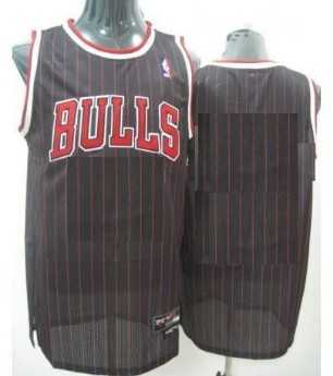 Men & Youth Customized Chicago Bulls Black Pinstripe Jersey